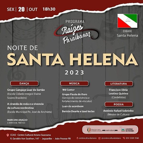 Santa Helena é 3ª cidade a apresentar suas atrações culturais no projeto “Raízes Paraibanas” do TCE